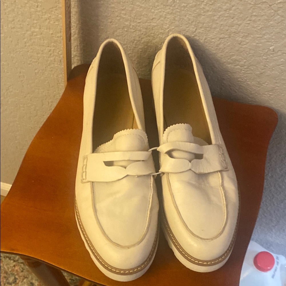 Franco Sarto Elegant White Loafers for Women